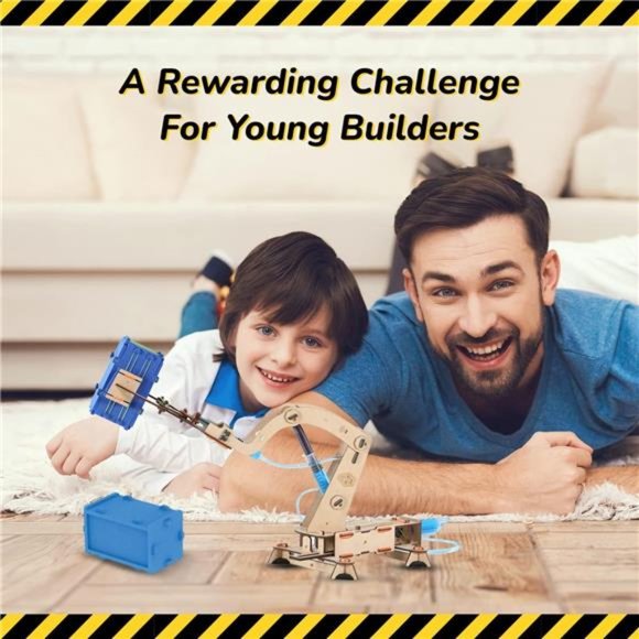 Hydraulic Crane, STEM DIY Fun Toy,Educational & Construction Based Activity Game - Picture 5 of 5